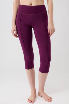 Capri Leggings Black Plum