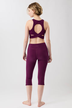 Capri Leggings Black Plum