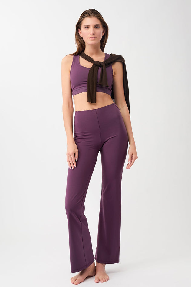 Flared Workout Pants Purple Passion