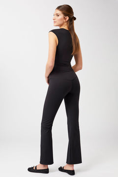 Flared Sports Pants Black