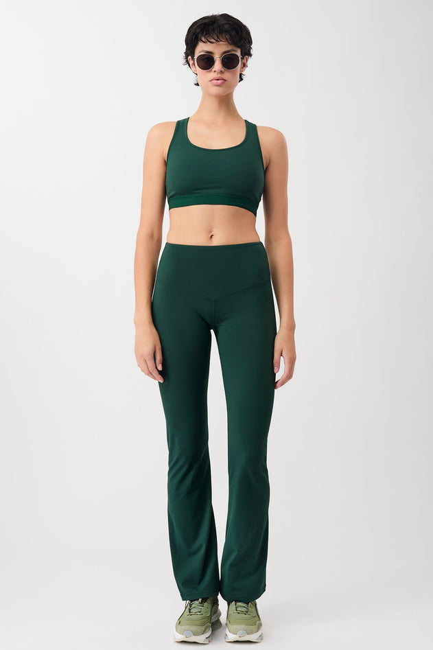 Flared Sports Pants Seaweed