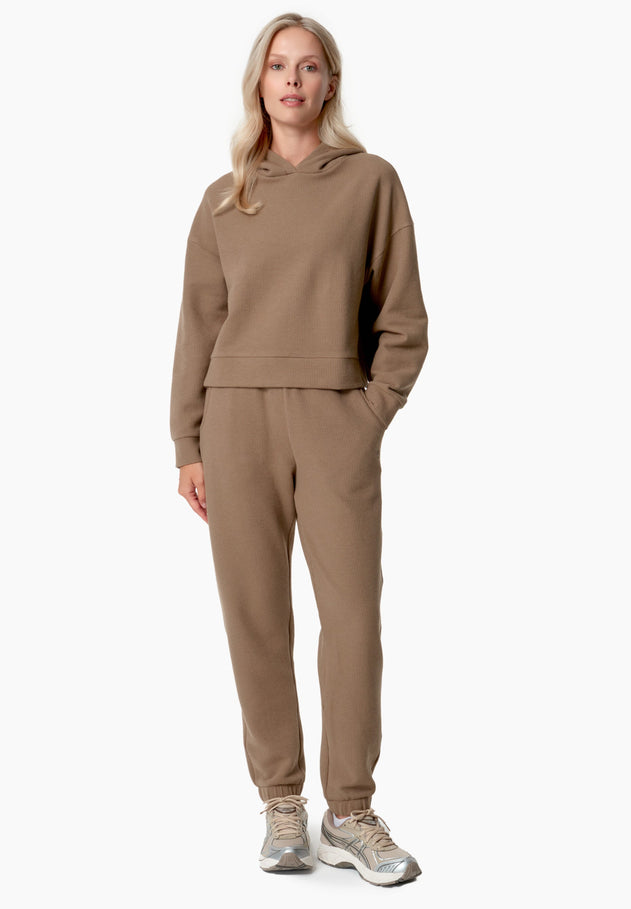 Pariss Waffle Joggers Gravel