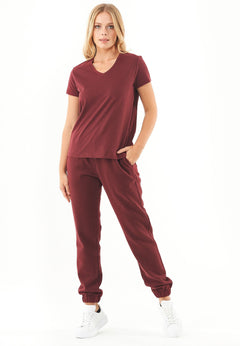 Perrie Soft Touch Organic Cotton Sweatpants Bordeaux