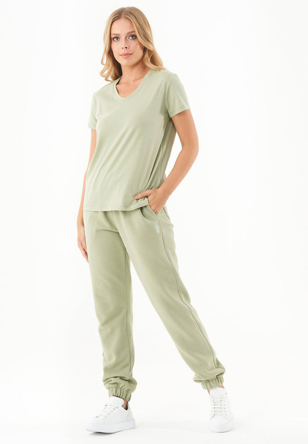 Perrie Soft Touch Organic Cotton Sweatpants Sage Green