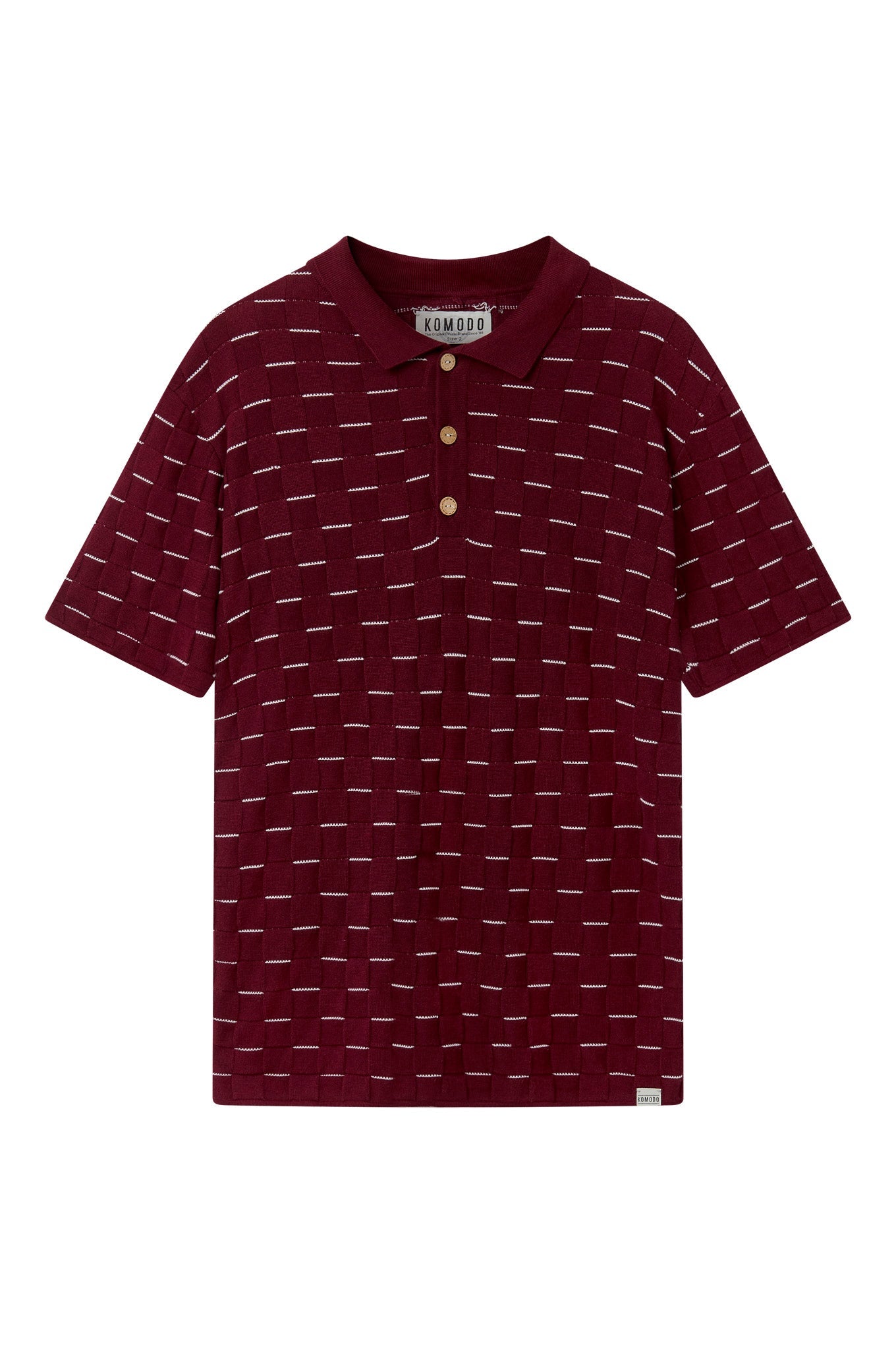 Perry Cotton/Tencel Knit Polo Berry