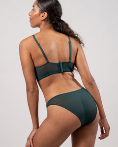 Mesh Bikini Briefs Pine Green