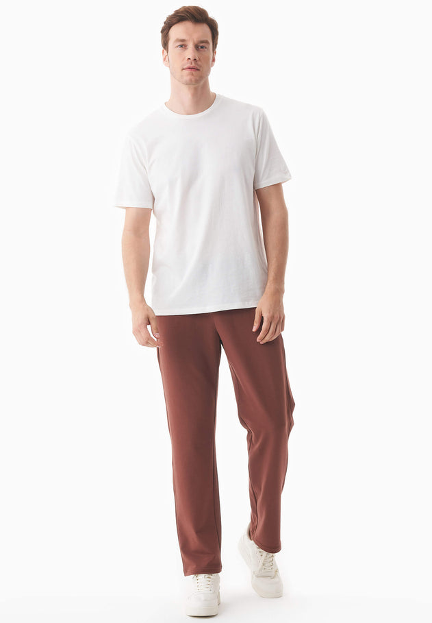 Poyraz Light Organic Cotton Sweatpants Coffee Brown