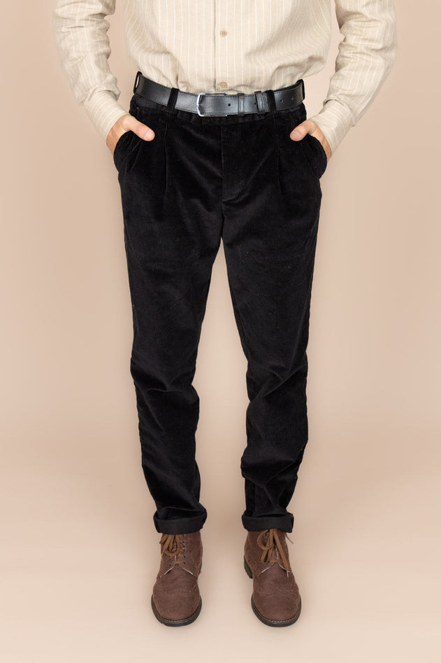 The Dacian Corduroy Trousers  Black