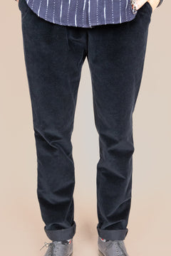 The Dacian Corduroy Trousers  Navy Blue