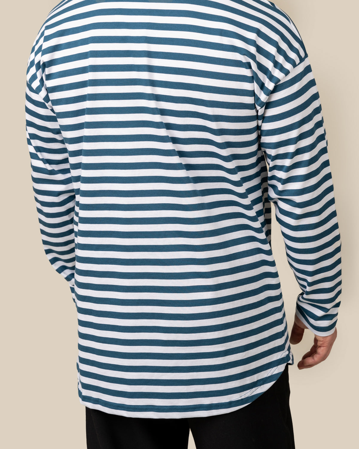 Long Sleeve T-Shirt Petrol Stripe