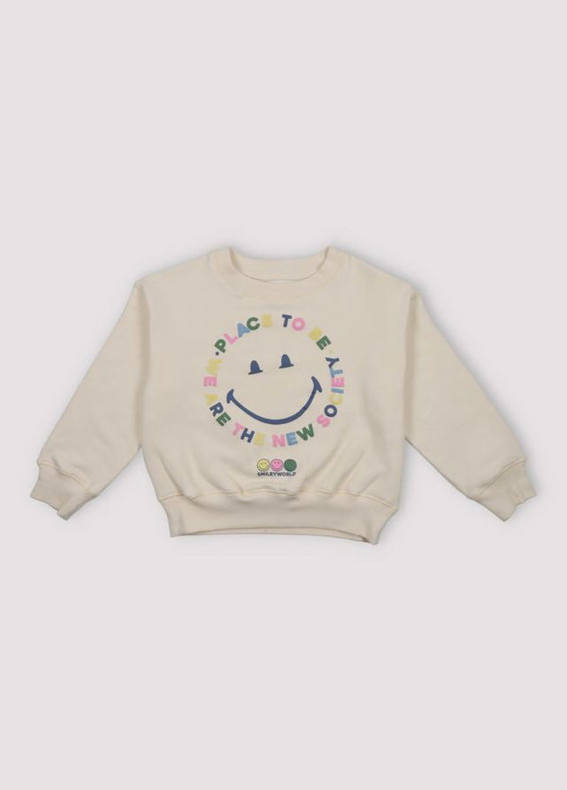 Kids' Happy Place Sweater SmileyWorld® White