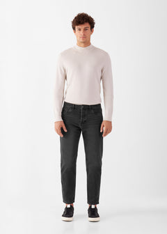 Rise Relaxed Tapered Basic Jeans Black