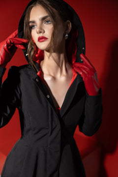 Raven Red Raincoat Black and Red