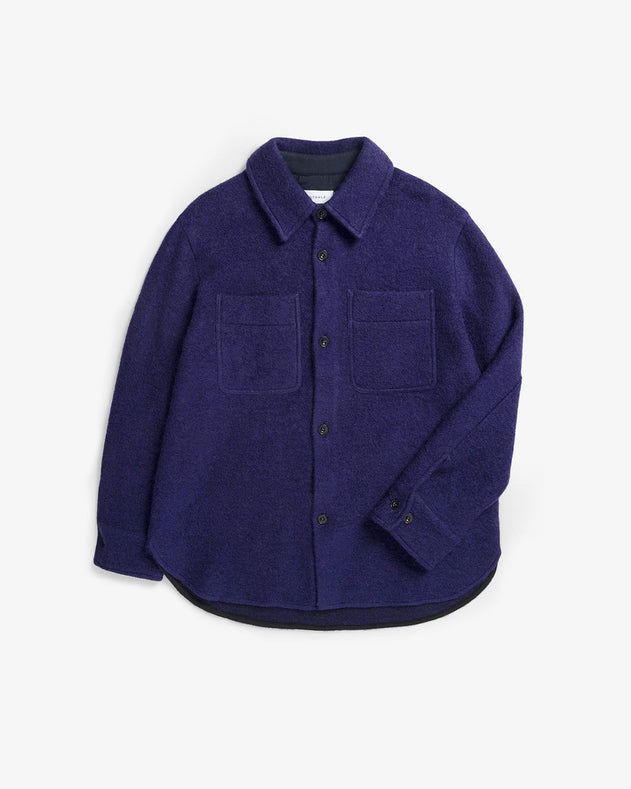 Thick Overshirt Wool-Blend Deep Purple