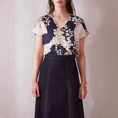 Short Sleeve V-Neck Tee Japan Print