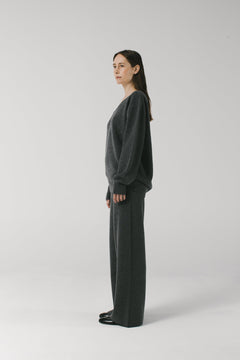 RHEA099 Merino-Cashmere V-Neck Grey