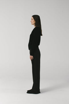 RHEA093 Merino-Cashmere Cardigan Black