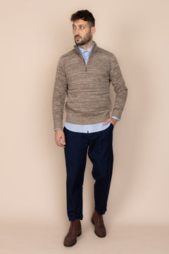 The Rivoli Hemp Merino Wool Jumper Russet Brown