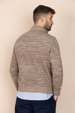 The Rivoli Hemp Merino Wool Jumper Russet Brown