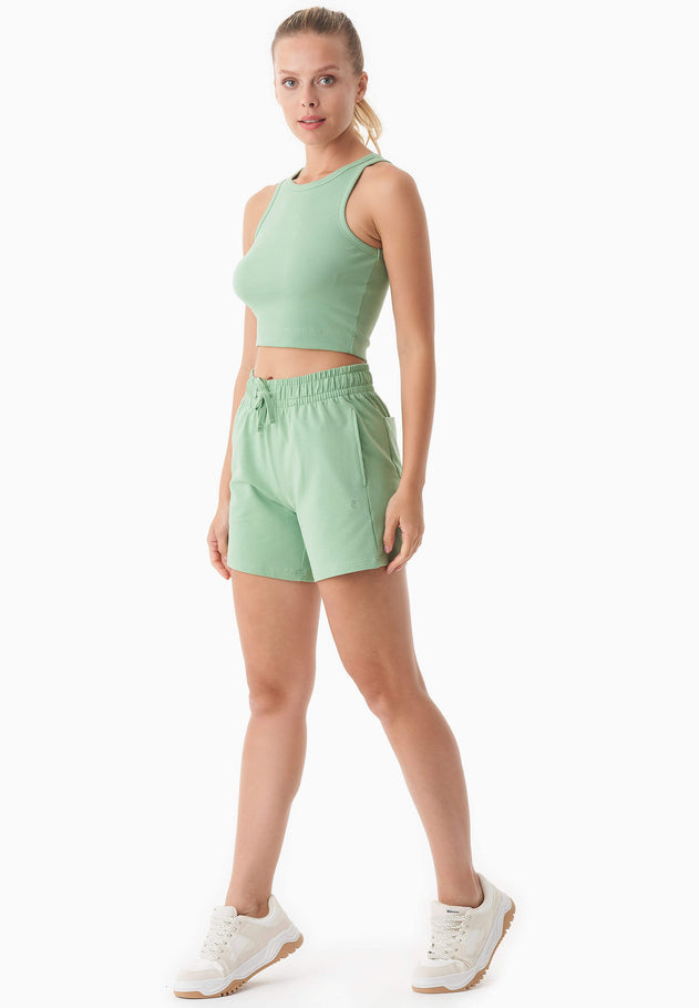 Sabbrina Light Organic Cotton Sweatshorts Mineral Green