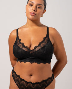 Lace Support+ Bralette Black