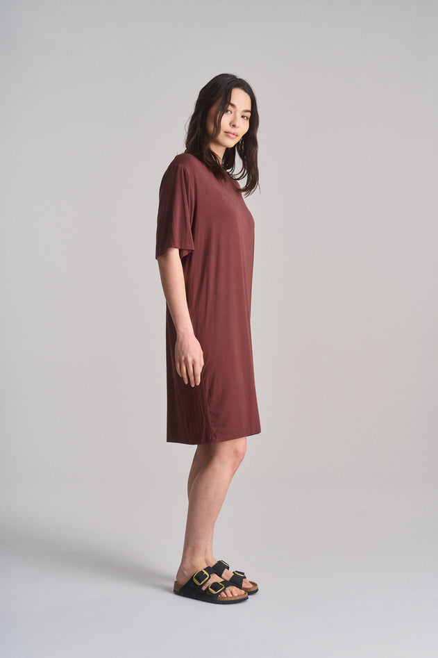 Sadie Modal Jersey Dress Chocolate