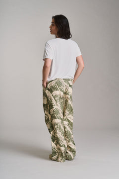 Safari Women's Organic Cotton Trousers Wave Print