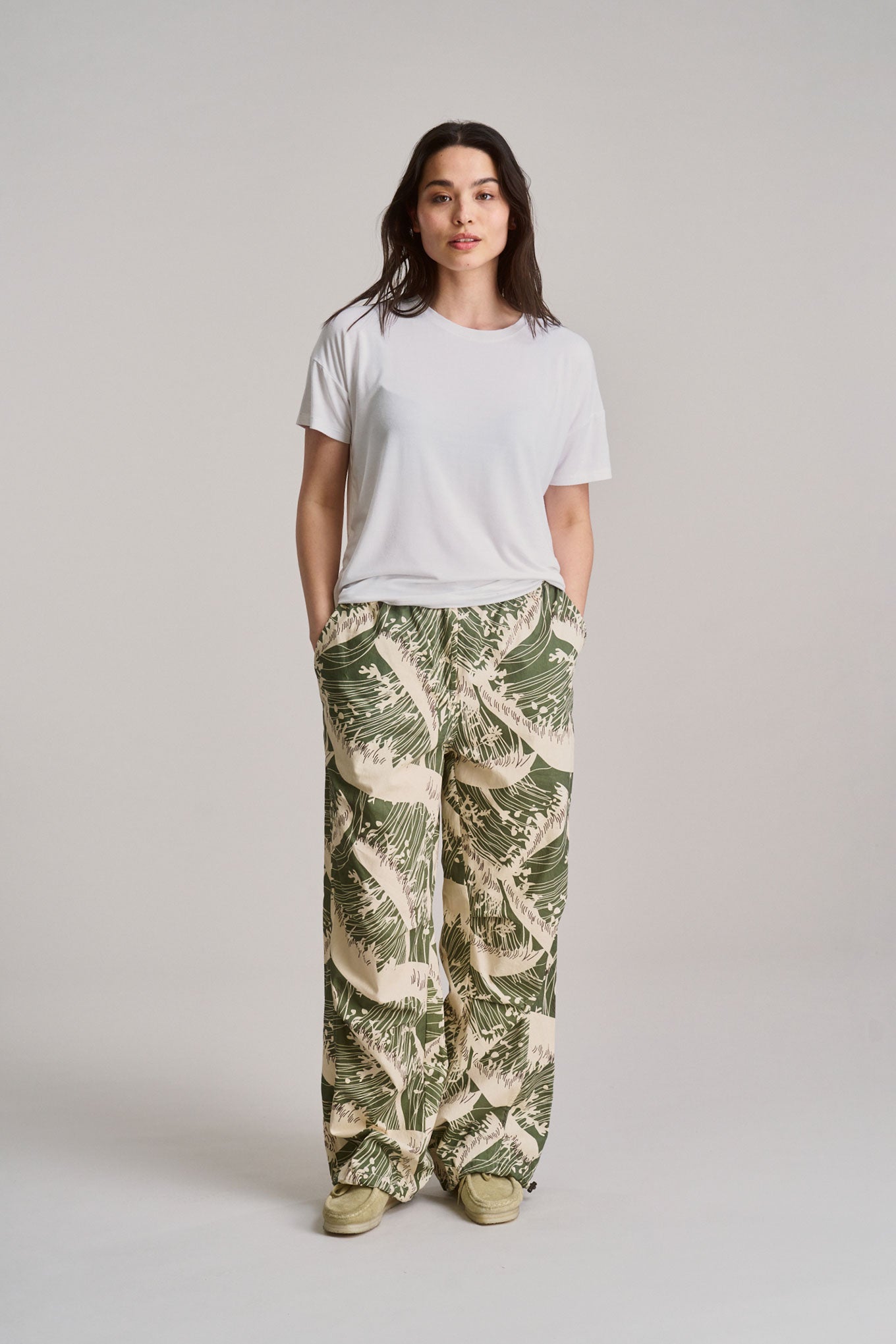 Safari Women's Organic Cotton Trousers Wave Print
