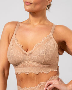 Lace Support Bra Warm Nude