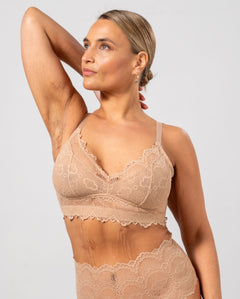 Lace Support Bra Warm Nude