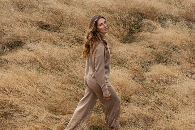 Bene Merino Wide Pants Beige