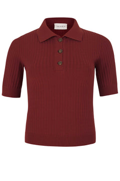 Salanida polo sweater, back view
