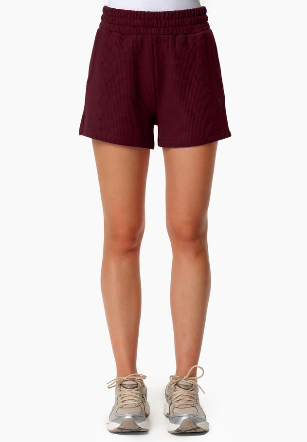 Savanna Waffle Shorts Bordeaux