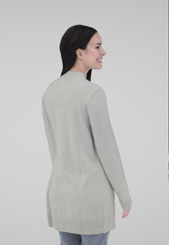 Selja Long Merino Wool Jacket Grey