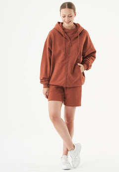 Sheyma Organic Cotton Sweatshorts Cinnamon