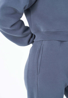 SILLIVIA Crop Sweatshirt Soft Indigo Blue