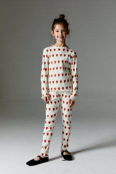 Singapore Kids' Leggings Love Motif Red