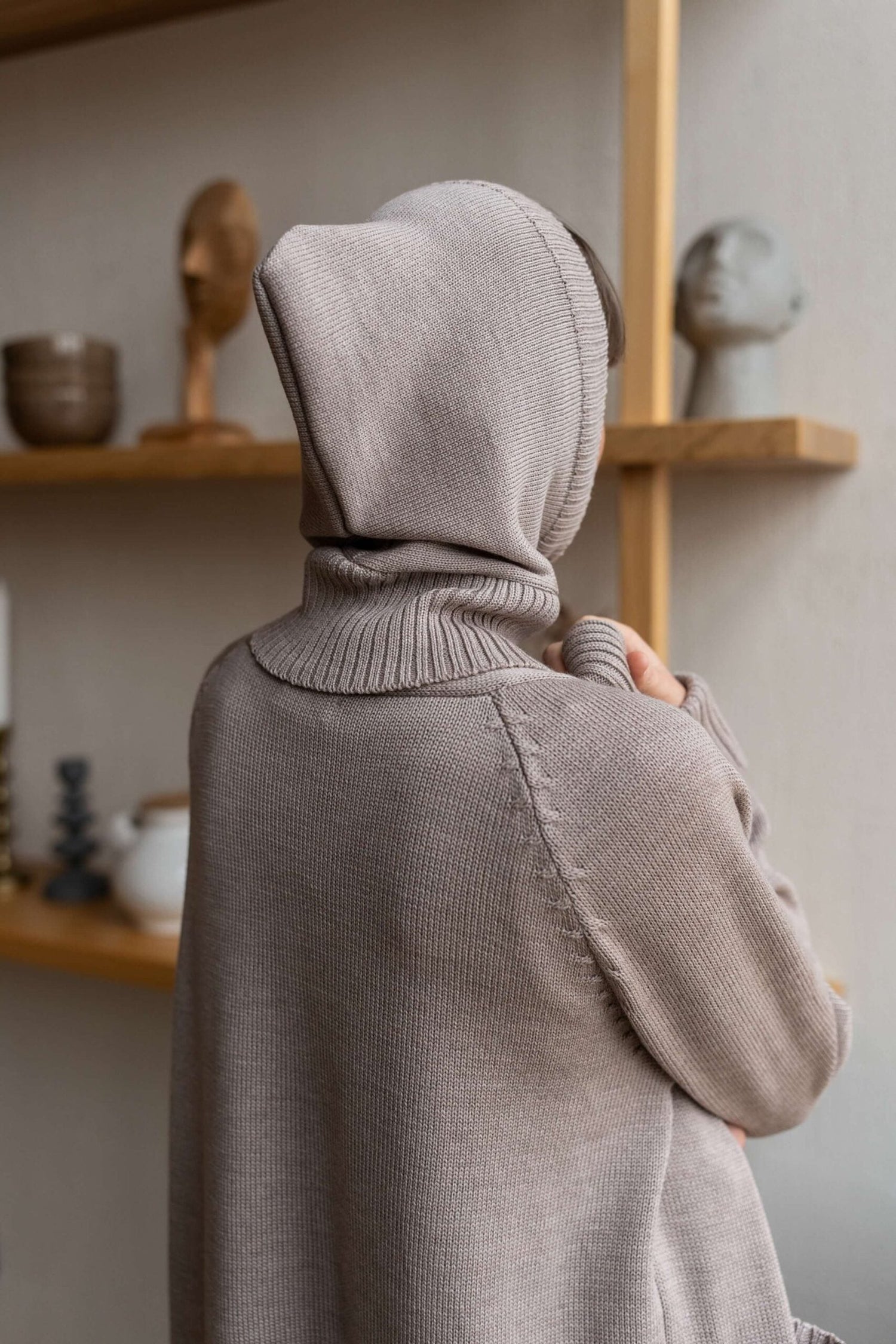 Women's Knitted Merino Winter Balaclava Hood