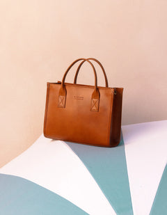 Jackie Midi Bag Classic Leather Cognac