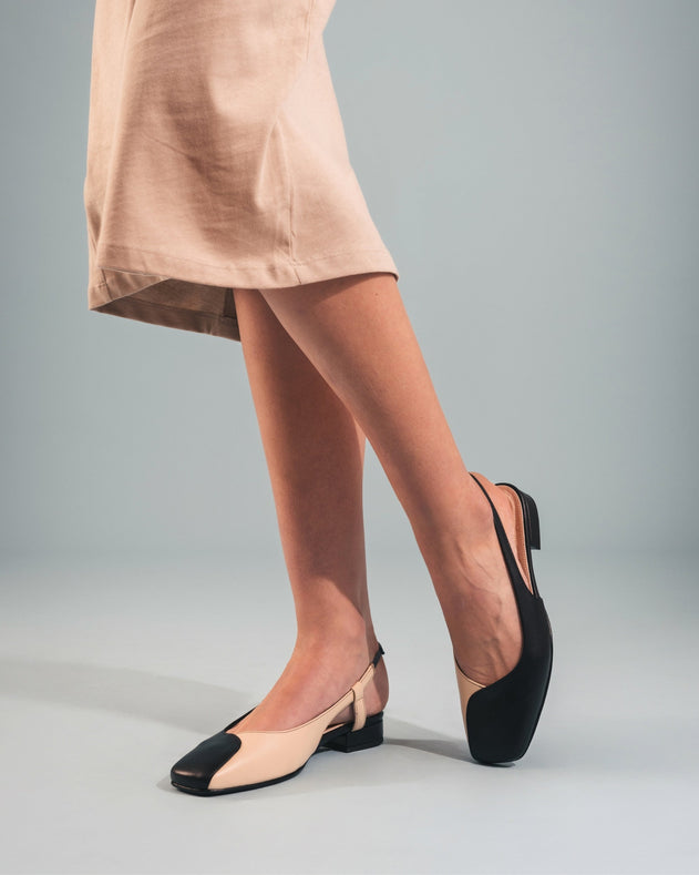 Diana Ballerinat Musta / Beige