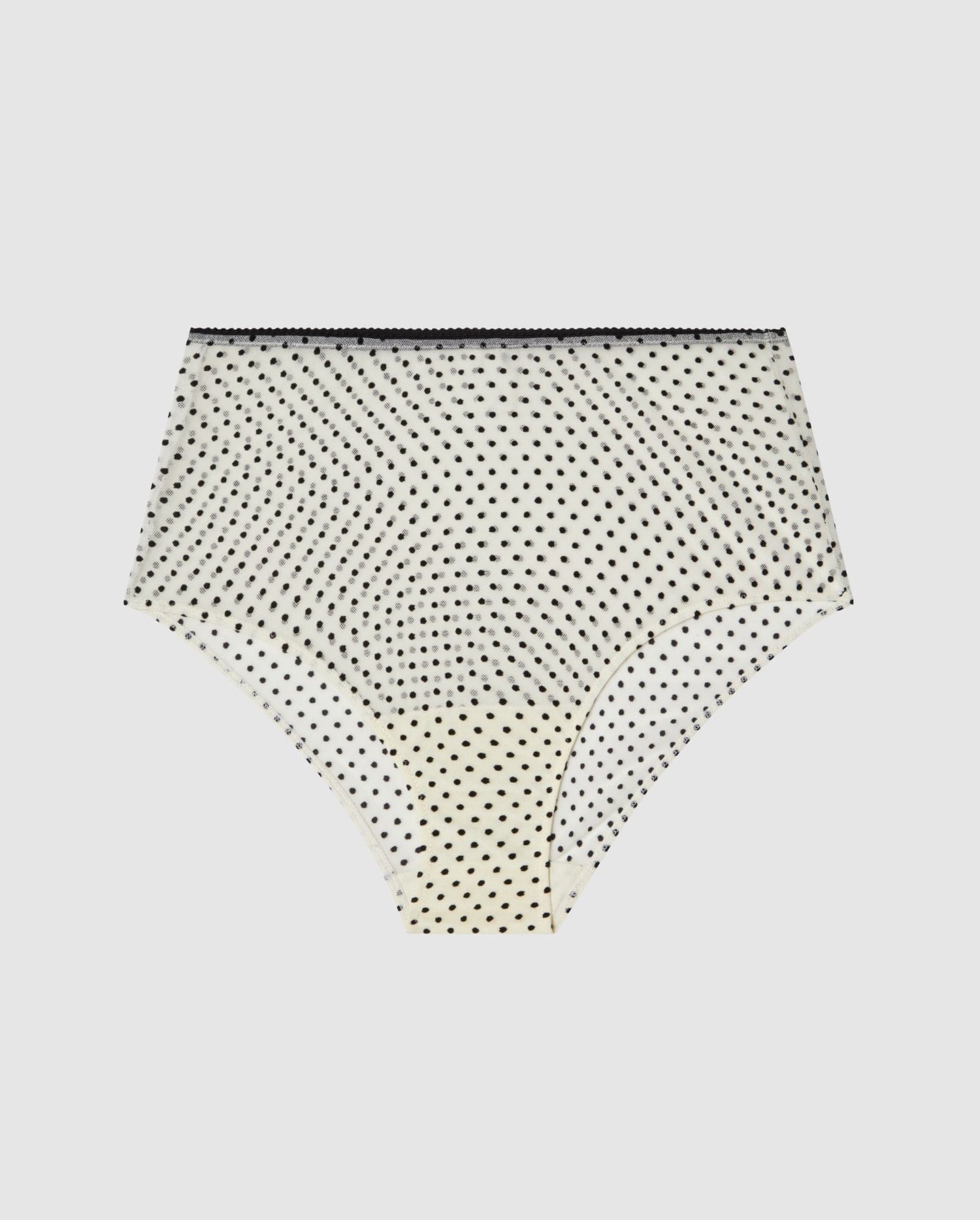 Mesh Highwaist Briefs Cream/Black