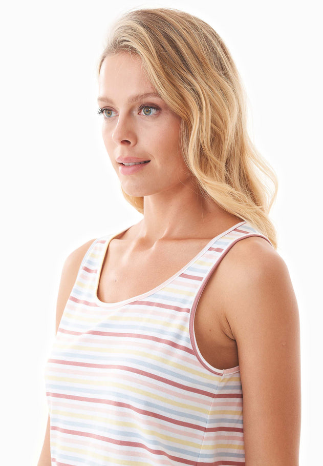 Steella Shorts Pyjama Set Multi Colour / Light Blue