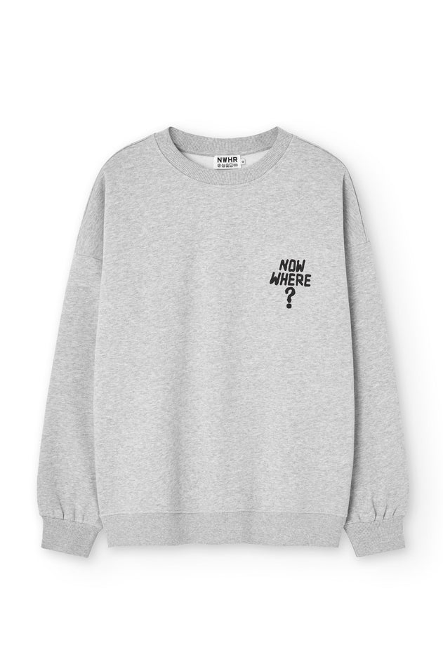 Now, where? Crewneck Grey