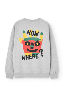 Now, where? Crewneck Grey