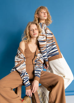 Donna Ribbed Crop Top Caramel