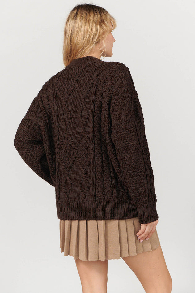 Close-up of merino wool knit texture