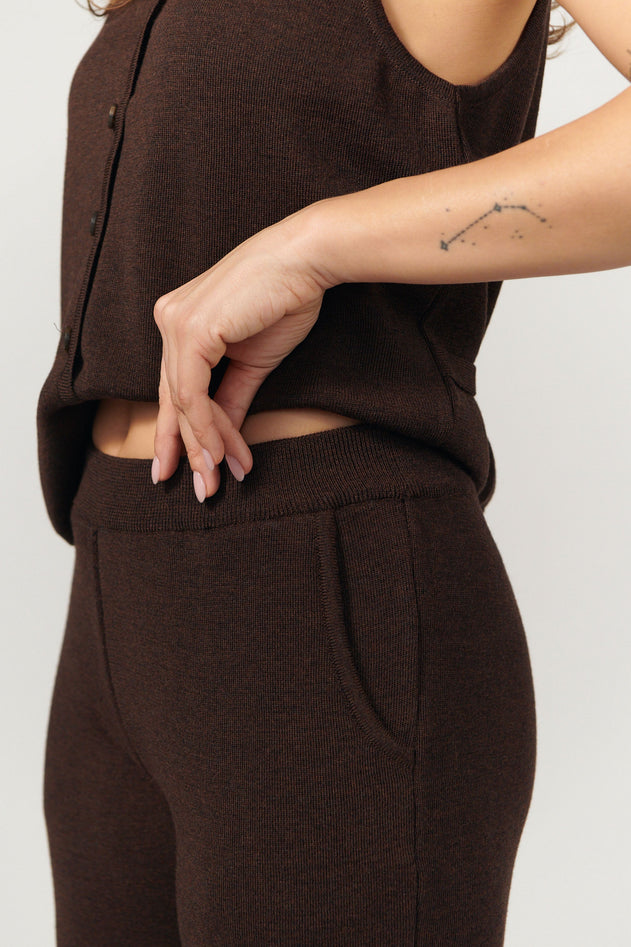 Ora Merino Pants Chocolate