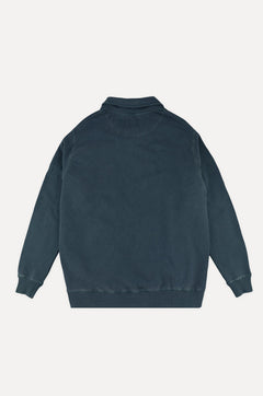 Men's Sauce Pigment Quarter Zip Sweater Elm Green