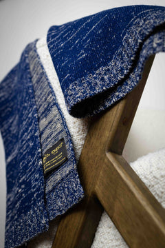 The Hemp & Wool Scarf  Blue