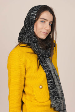 The Hemp & Wool Scarf  Black